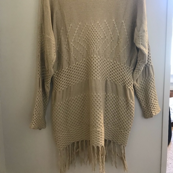 Cream Fringe Sweater - Picture 3 of 5